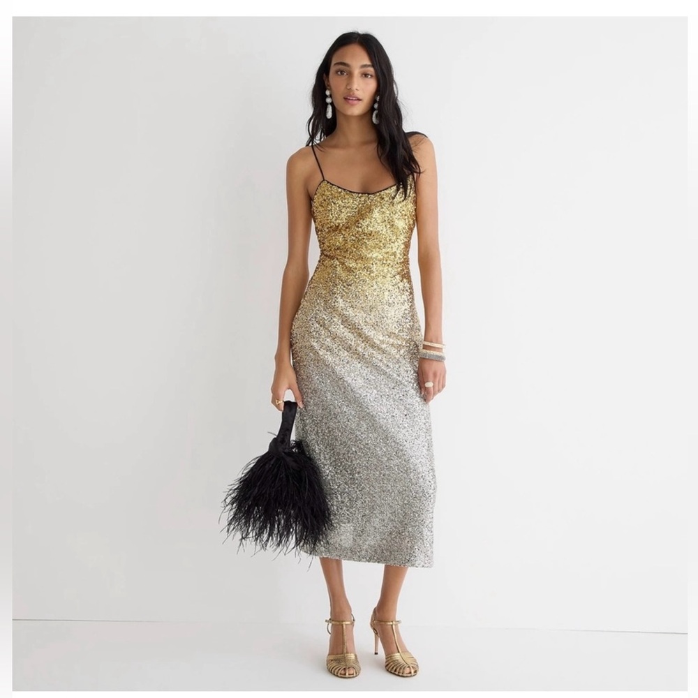J.Crew - Gwyneth ombré sequin slip dress - NWT - size 4